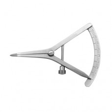Castroviejo Caliper Curved Stainless Steel, 8 cm - 3" Measuring Range 20 mm